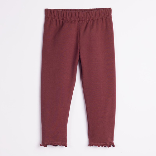 226204 Nicol HANIA Leggings bambina in cotone marrone scuro