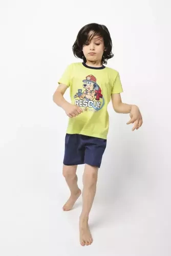 Remek Pigiama bambino a maniche corte, pantaloni Italian Fashion - verde