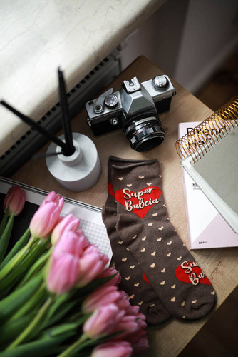 K90Z Calzini della nonna non stampati Moda italiana