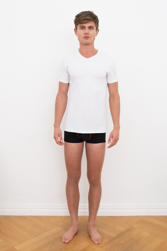 T-shirt da uomo Ikar, collo a lupetto Moda italiana - bianco