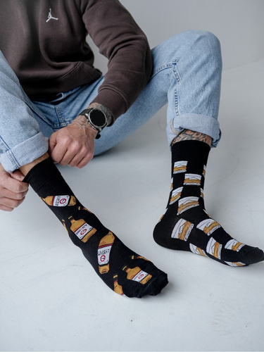 Calzini da uomo in cotone Whisky Milena 0125-074 nero- ineguagliabile, modello di design, vestibilità perfetta, comfort premium per tutti i giorni