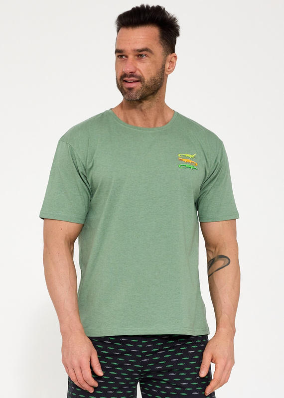 326/202 Pigiama Cornette Crocodiles 2 Uomo - Cotone | Manica corta + Pantaloncini | Sonno confortevole | Stampa alla moda