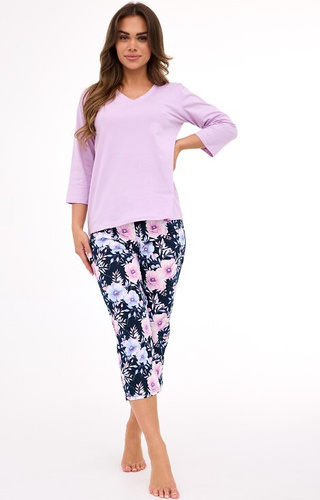 389/463 Natalie 2 Pigiama da donna Cornette - cotone, fantasia floreale