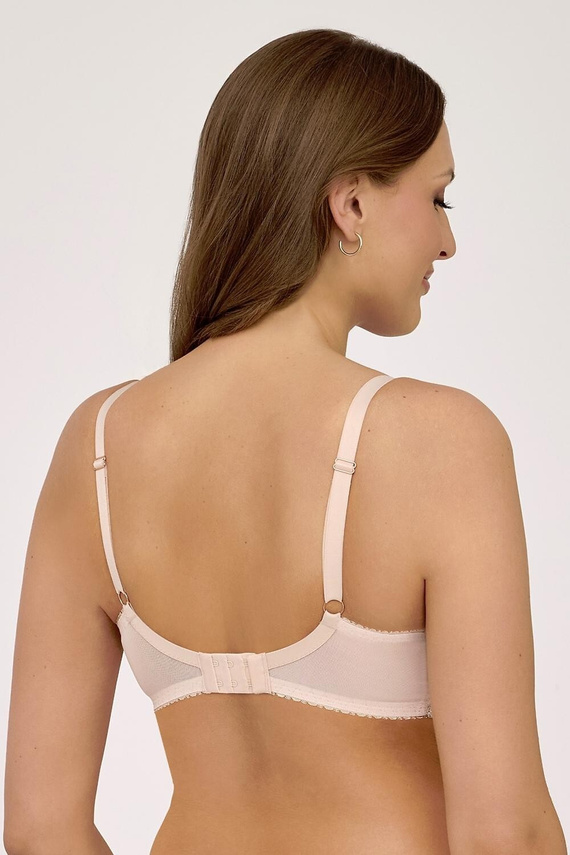 Ava 2247 Nude Pink - reggiseno morbido in pizzo con ponte ribassato