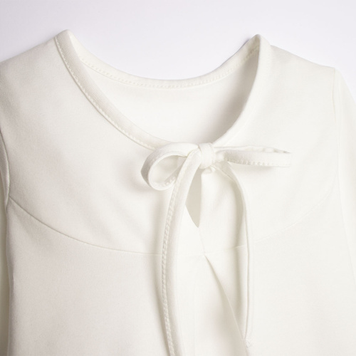 Blusa bambina Nicol 221139 cotone manica lunga elegante bianca