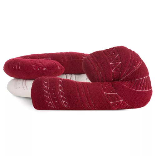 Chp 07APCuscino natalizio di Eurofirany 27x46 - bastoncino di zucchero, finta pelle di daino, rosso con bianco