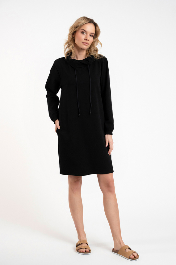 Tunica a maniche lunghe da donna Malmo Moda Italiana - nero