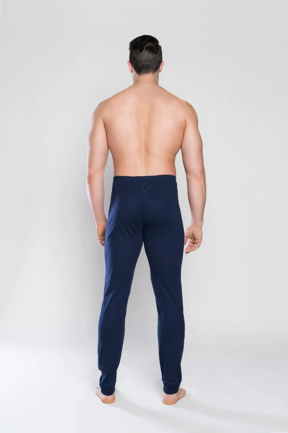 Jan Pantaloni uomo moda italiana blu navy