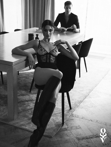 Body Obsessive Vila Blanes Teddy nero-beige con ferretto