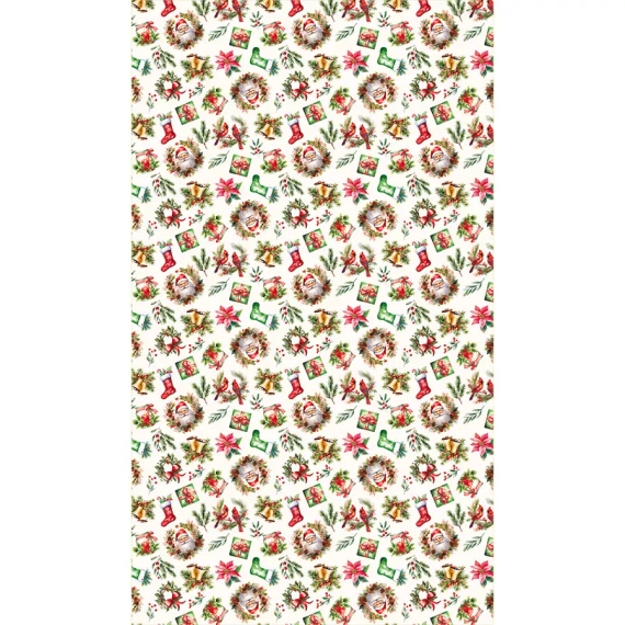 C03 Tovaglia di Natale rossa Markizeta - impermeabile, elegante, produzione di lucidi