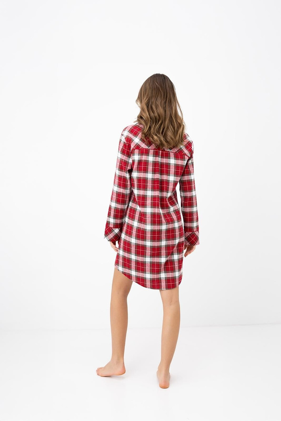 Elia Nightgown Sensis - Camicia da donna in cotone con maniche a 3/4 e motivo natalizio