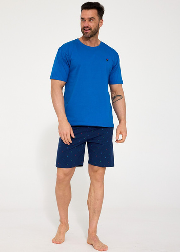 326/208 Pigiama da uomo Cornette Toucan - 100% cotone | Manica corta + pantaloncini | Sonno confortevole | Ricamo elegante