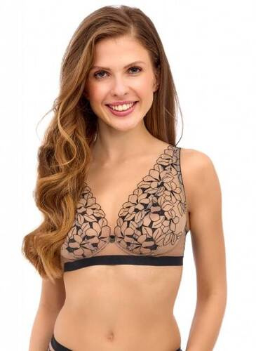 2513 Lupoline reggiseno bralette morbido nero beige