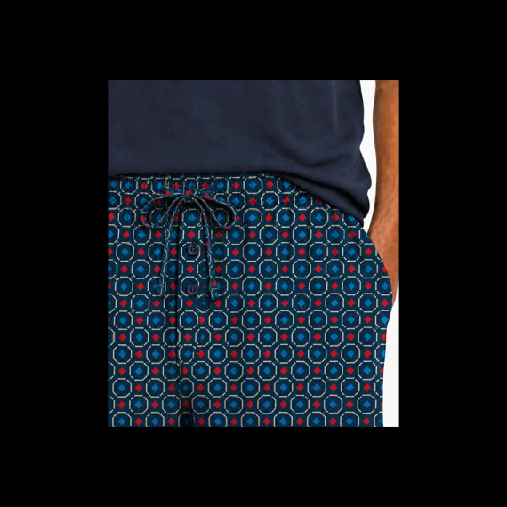 Sesto Senso 2026/01 Pigiama Uomo Corto Blu Navy 100% Cotone
