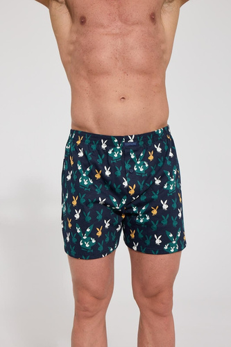 Bokserki męskie 001/199,011/199 Cornette Classic Playboy blu navy larghe 100% cotone