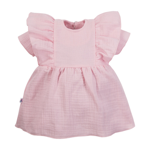 Abito per bambina in mussola rosa Cherry Eevi – leggero, elegante, 100% cotone
