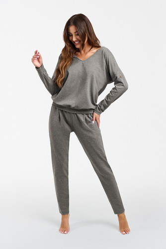 Karina Set donna manica lunga, pantaloni Moda italiana - ¶r. melange