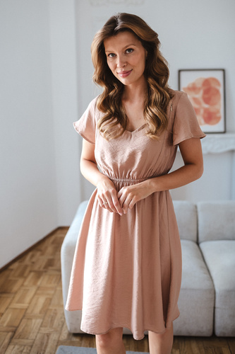 Milk & Love Lovely Dress abito premaman e per allattamento in viscosa beige