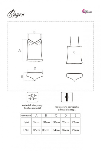 Rayen LC 90020 Set donna due pezzi LivCo Corsetti Moda