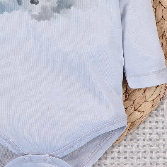 NINI ABN-5746/JSZ body neonato 100% bambù Baby Bear Pilot con bottoni a pressione