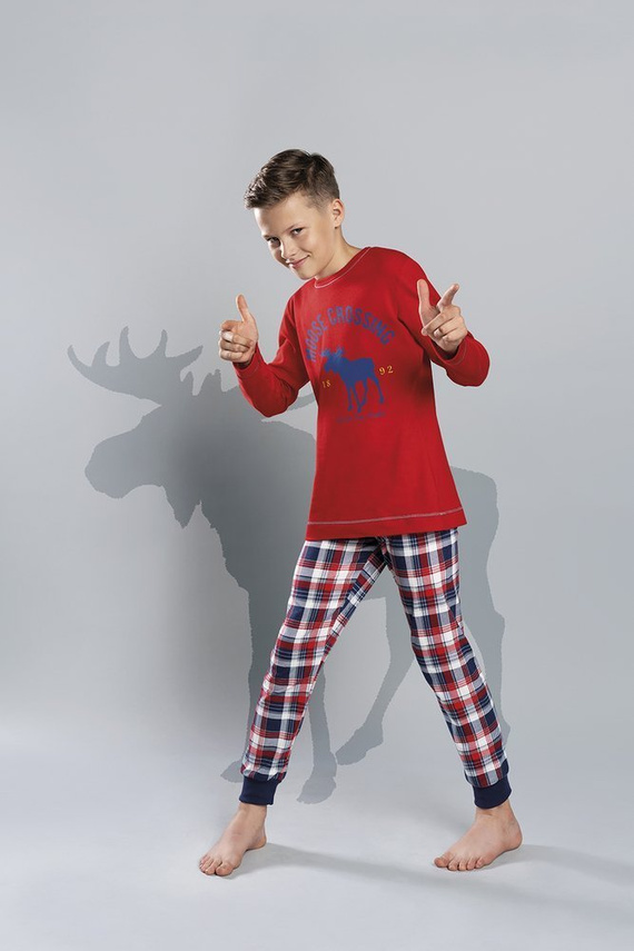 Pigiama Olandia in cotone per bambina Moda Italiana - rosso