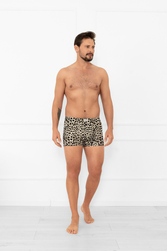 Congo Boxer uomo Moda italiana - viscosa, stampa leopardo, aderente