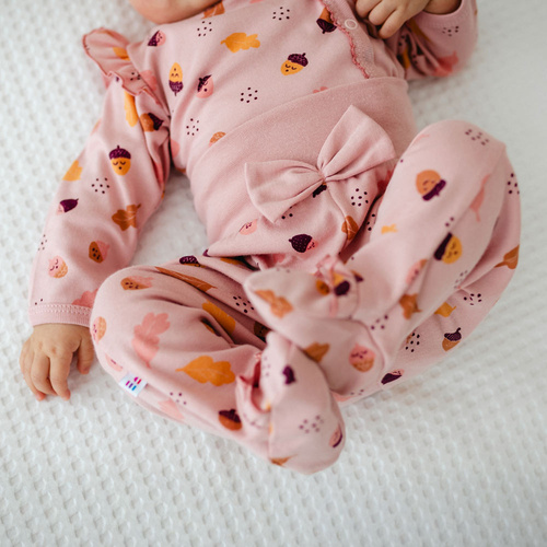 Fluffy Tails - mezza nanna per bebè Eevi - rosa, in cotone con fiocco