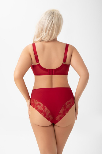 K 959 Reggiseno morbido Amira Gorsenia - rosso, in pizzo, per seno grande