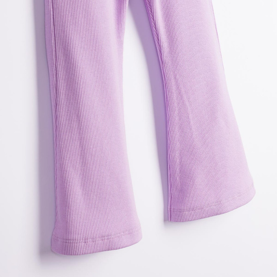 Nicol Tosia 225212 Pantaloni a zampa per bambina a coste lilla cotone