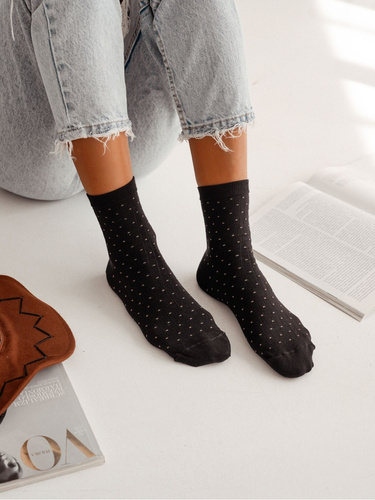 0200-170 Dots Calze da donna Milena - eleganza e comfort - nero