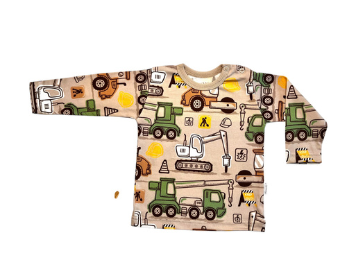 Camicetta a maniche lunghe per bambino BL011 - fantasia auto, cotone