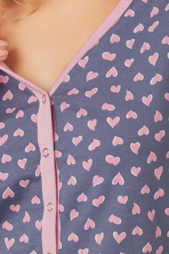 Camicia da notte e chemise da allattamento Tiana, manica corta Moda italiana - stampa