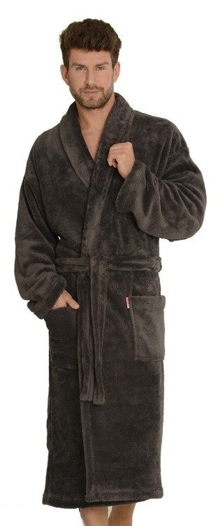 811 Accappatoio in felpa da uomo De Lafense - grigio