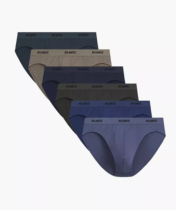 Slip da uomo Atlantic 6SMP-004 A6 multicolor – confezione da 6, 95% cotone, modello sportivo