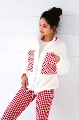 Camicetta perfetta da donna Sensis - crema-rosso