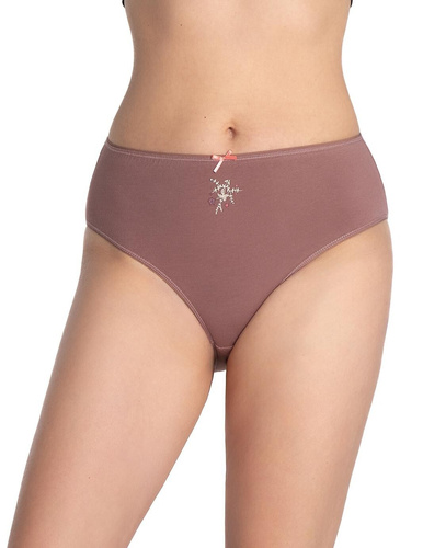 Slip bikini Lama L-120 BI-97 da donna - cotone, confezione da 3 pezzi nei toni del beige e del marrone