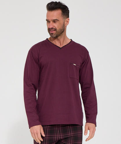 Pigiama Uomo Cornette 122/334 Russell 100% Cotone Manica Lunga Scollo a V