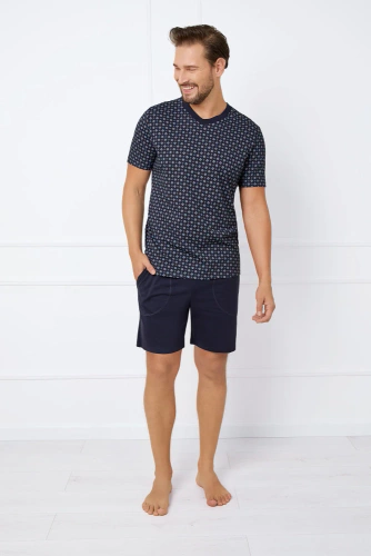 Gerard Pigiama uomo a maniche corte, pantaloncini Moda italiana - stampa/verde