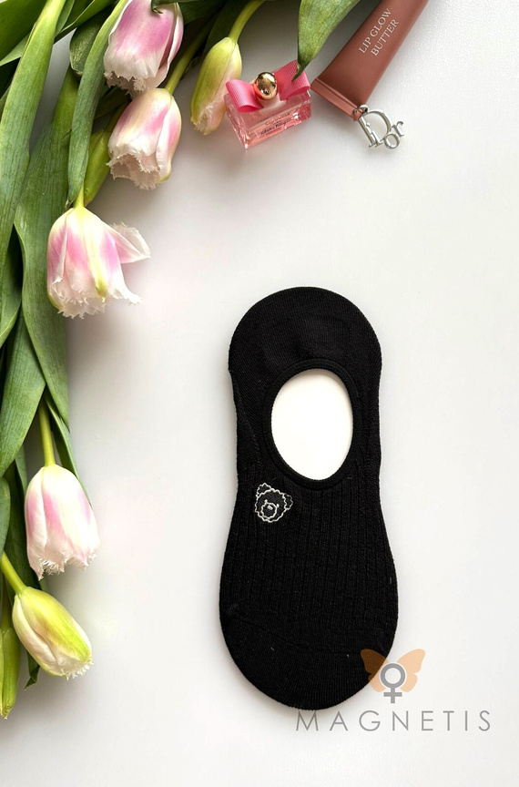 Calzini ballerina donna YN-251131 Magnetis – viscosa con silicone sul tallone