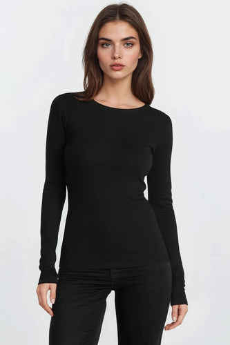 Irma Active Camicetta classica da donna Eldar nero - Camicetta a maniche lunghe in viscosa, elastica e versatile