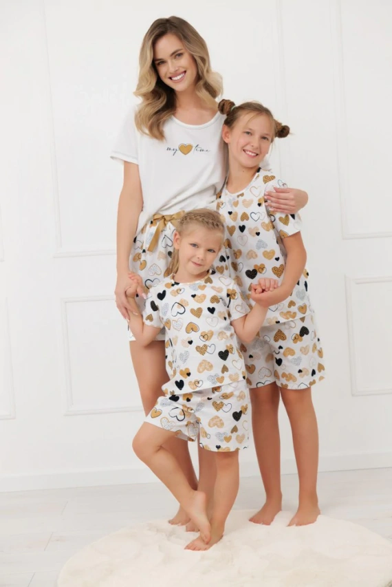 Pigiama per bambina Ariela Italian Fashion - cotone, manica corta, pantaloncino