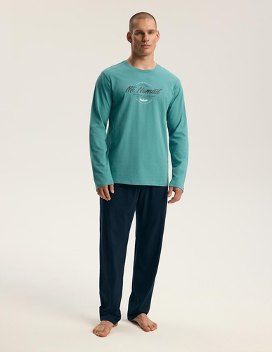 Henderson Core 45500 Flank Pigiama Uomo Verde 100% Cotone Lungo