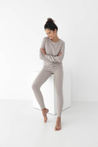 Pigiama da donna Mabel Sensis - beige melange