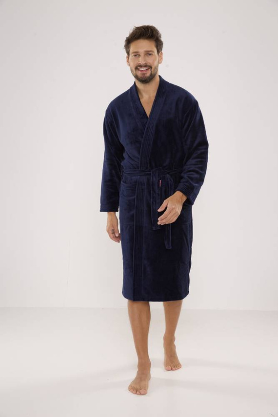 391 Hugo accappatoio da uomo De lafense - blu navy