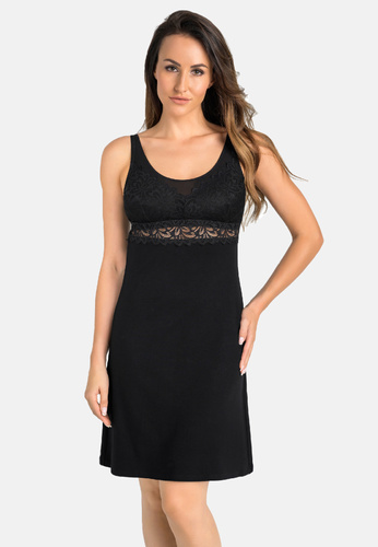 Camisola da notte Teyli 2813 Plus in viscosa per seno grande con pizzo