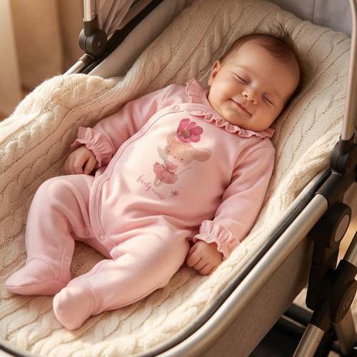 Tutina Nini 100% Little Mouse cotone biologico per neonato