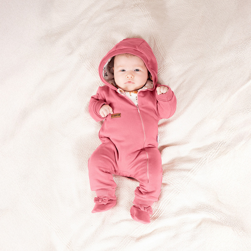 216271 Lala Tuta foderata Nicol - tuta rosa per bambini, taglia 56-68