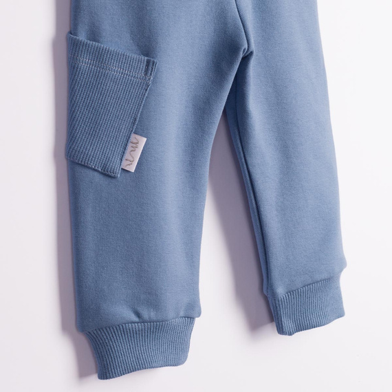 228276 Nicol FARMA Pantaloni tuta bambino blu con tasca cotone
