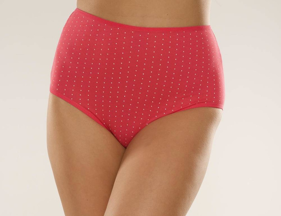 018 Sara De lafense mutandine a vita alta - lampone a pois