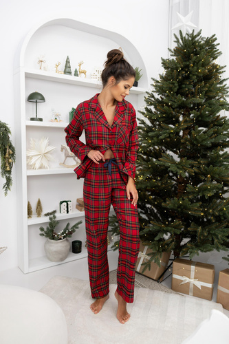 Pigiama Dayana Sensis da donna - flanella, lungo, a quadri